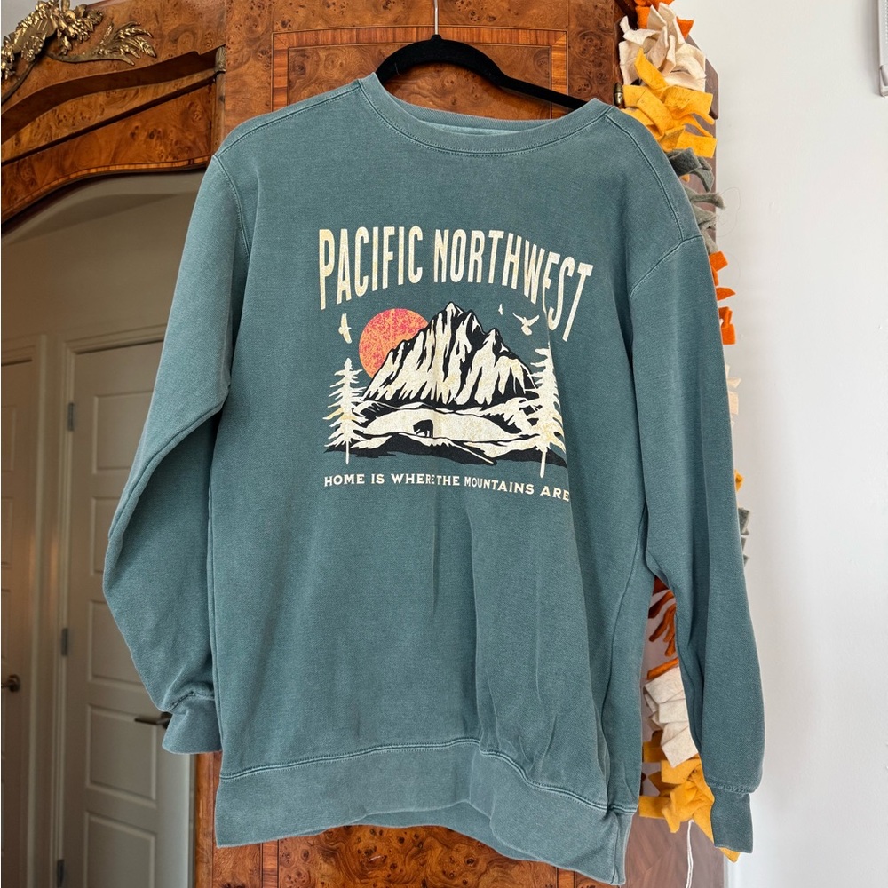 Comfort Colors Pacific Northwest Green Sweater